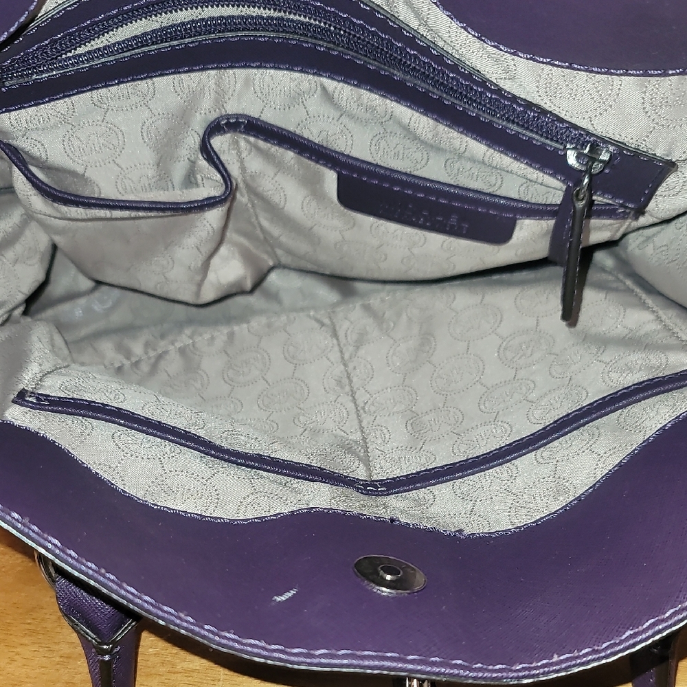 Michael Kors Dark Purple Shoulder Bag - Picture 14 of 16